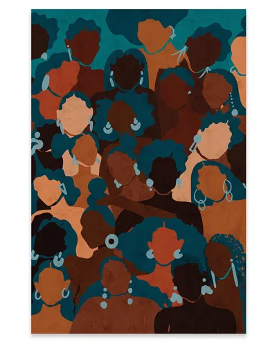 Icanvas Aqua Womxn Print On Acrylic Glass By Reyna Noriega In Multi