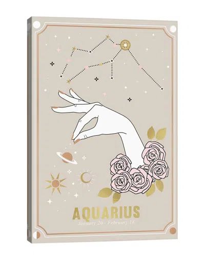 Icanvas Aquarius Zodiac Sign By Emanuela Carratoni Wall Art