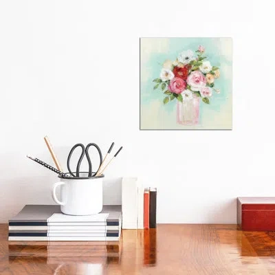 Icanvas Arrangement Of Spring Ii By Sally Swatland - Painting Print In No Mat,wrapped Canvas