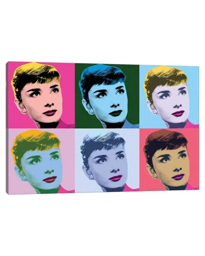 Icanvas Audrey Hepburn Warhol Sabrina By Radio Days Wall Art In Multi