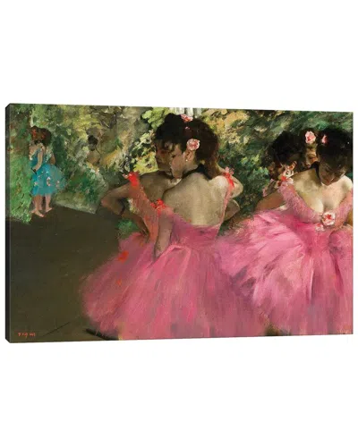 Icanvas Ballerina In Red By Edgar Degas Wall Art In Multi