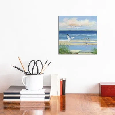 Icanvas Beach Combing I By Sally Swatland - Painting Print In No Mat,wrapped Canvas