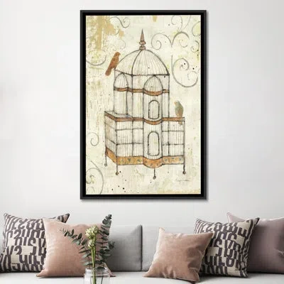 Icanvas Birdcage Canvas Print In Wrapped Canvas,no Mat