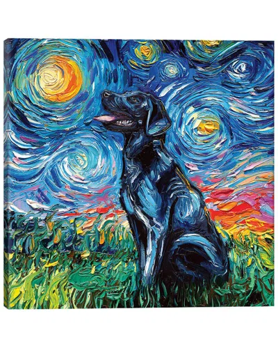 Icanvas Black Labrador Night I By Aja Trier Wall Art