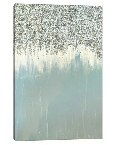 Icanvas Blue And Silver Shimmer By Amber Lamoreaux Wall Art In Gray
