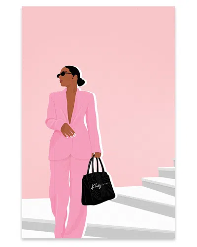 Icanvas Boss Babe Print On Acrylic Glass By Khia A. In Pink