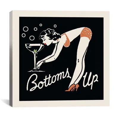 Icanvas Bottoms Up Poster Vintage Advertisement On Canvas