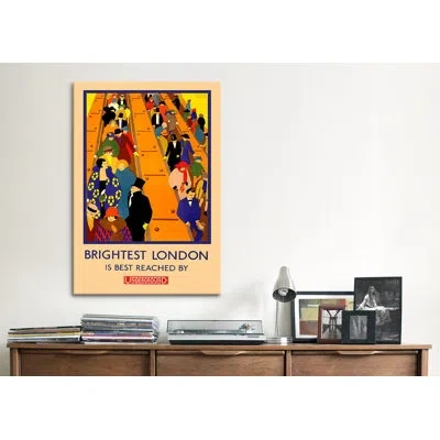 Icanvas Brightest London Is Best Reached By Underground Vintage Advertisement On Canvas