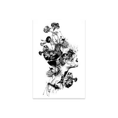 Icanvas Broken Bw Print On Acrylic Glass In Black;white;gray;silver;cream