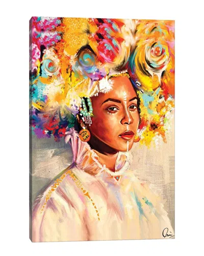 Icanvas Brown Skin Girl By Crixtover Edwin Wall Art In Yellow