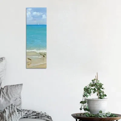 Icanvas Brunch On The Beach I By Sally Swatland - Panoramic Painting Print On Canvas In Wrapped Canvas