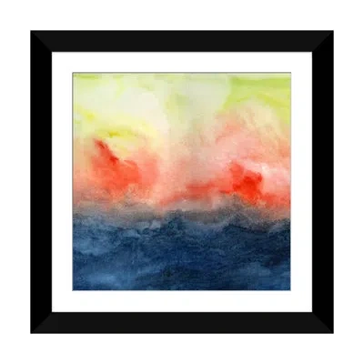 Icanvas 'brush Fire' Painting Print On Canvas In Black Framed Fine Art Paper,white