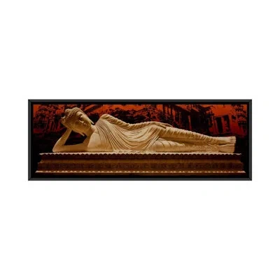 Icanvas 'buddha At Angkor Wat' Photographic Print On Canvas In Black Framed Canvas