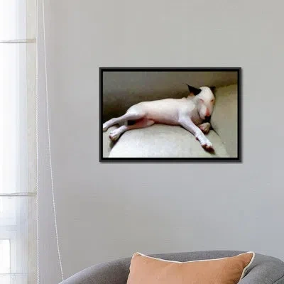 Icanvas 'bull Terrier' By Michael Tompsett Painting Print On Canvas In No Mat,wrapped Canvas