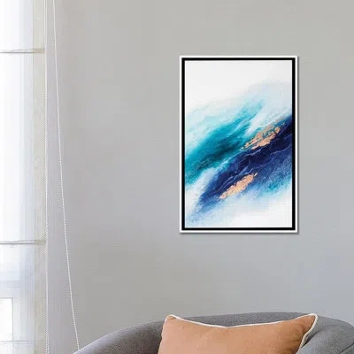 Icanvas Calming Serenity By Spellbound Fine Art - Graphic Art Print In White Framed Canvas,no Mat