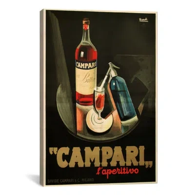 Icanvas Campari Aperitivo Advertising Vintage Poster  Canvas Print Wall Art