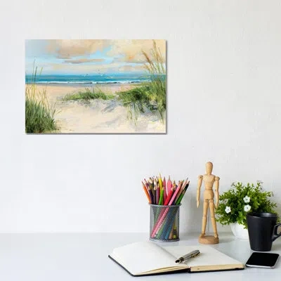 Icanvas Catching The Wind By Sally Swatland - Painting Print In Wrapped Canvas,no Mat