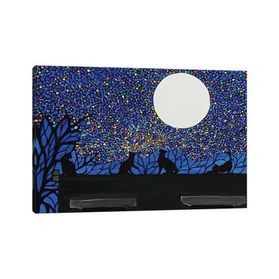 Icanvas Cats Chasing Fireflies By Rachel Olynuk - Painting Print In Wrapped Canvas,no Matte