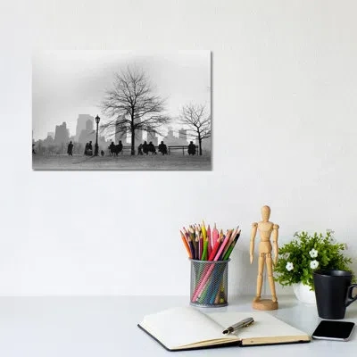 Icanvas Central Park South Silhouette (nyc, 1955) By Ruth Orkin - Photograph Print In Wrapped Canvas,no Matte