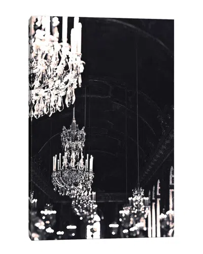 Icanvas Chandelier Black Silver Canvas Wall Art