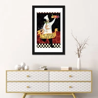 Icanvas 'cheese!' Graphic Art Print On Canvas In Black Framed Fine Art Paper,white