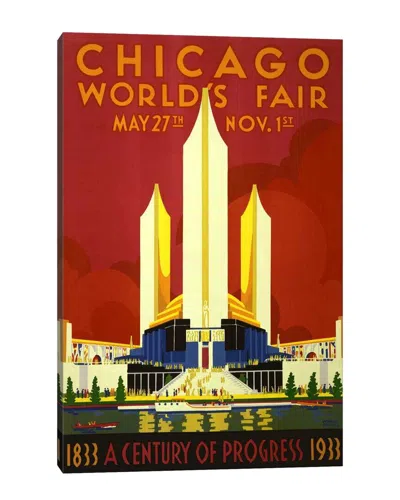 Icanvas Chicago World's Fair 1933 Vintage Poster By Unknown Artist Wall Art