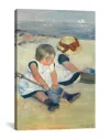 Icanvas Children Playing On The Beach, 1884 By Mary Stevenson Cassatt Canvas Reproductio