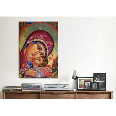 Icanvas Christian Theotokos And Christ Painting Print On Canvas In Wrapped Canvas,no Mat