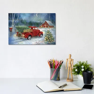 Icanvas Christmas Delivery By Ruane Manning - Painting Print In No Matte,wrapped Canvas