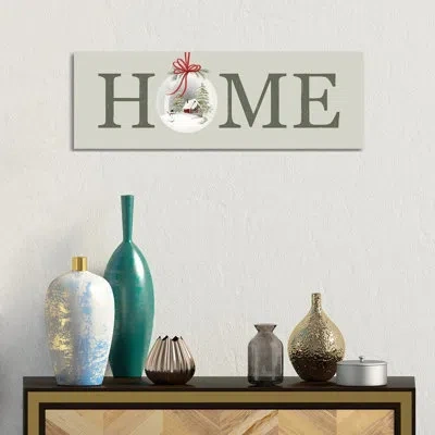 Icanvas Christmas Home Sign - Wall Art Print In Wrapped Canvas,does Not Apply