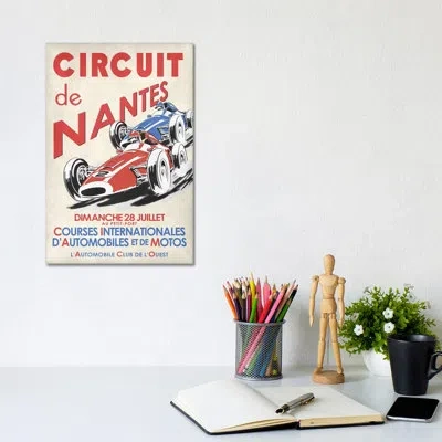 Icanvas Circuit De Nantes 1946 By Mark Rogan - Graphic Art Print In No Matte,wrapped Canvas
