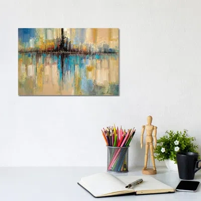 Icanvas City Lights By Ruane Manning - Painting Print In No Matte,wrapped Canvas