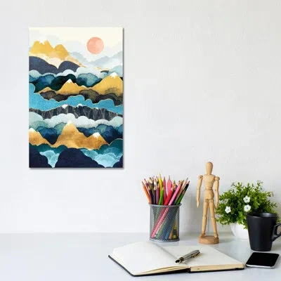 Icanvas Cloud Peaks - Graphic Art Print In No Matte,wrapped Canvas