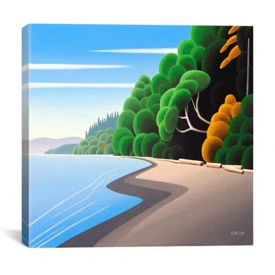 Icanvas "coastal Autumn" By Ron Parker Graphic Art On Canvas In Blue;green;tan