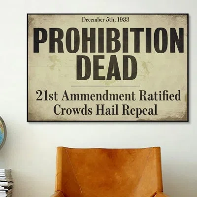 Icanvas Color Bakery 'prohibition' Textual Art On Canvas In Black;brown