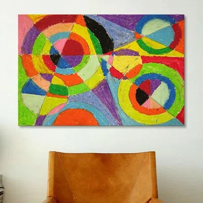Icanvas 'color Explosion' By Robert Delaunay Painting Print On Canvas In Wrapped Canvas,no Mat