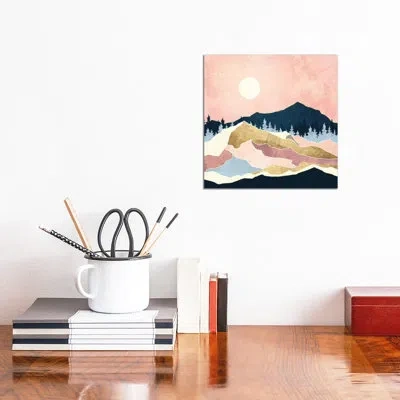 Icanvas Coral Sunset - Graphic Art Print In Wrapped Canvas,no Matte