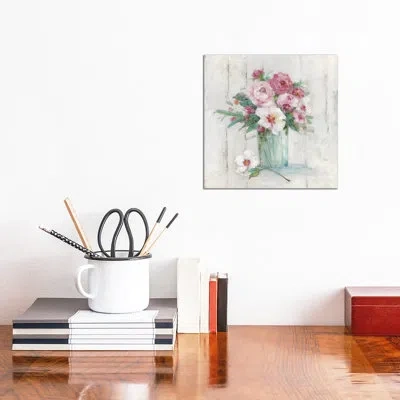 Icanvas Cottage Sweet Bouquet Ii By Sally Swatland - Painting Print In No Mat,wrapped Canvas