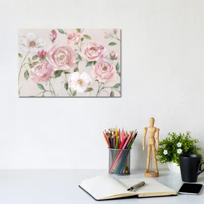 Icanvas Cottage Sweet Garden By Sally Swatland - Painting Print In Wrapped Canvas,no Mat