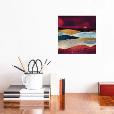 Icanvas Crimson Sky - Graphic Art Print In No Matte,wrapped Canvas
