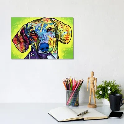 Icanvas 'dachsund' By Dean Russo Graphic Art On Canvas In Wrapped Canvas
