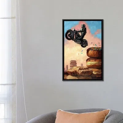 Icanvas Dark Rider Again By Eric Joyner Graphic Art On Canvas In Wrapped Canvas,no Mat