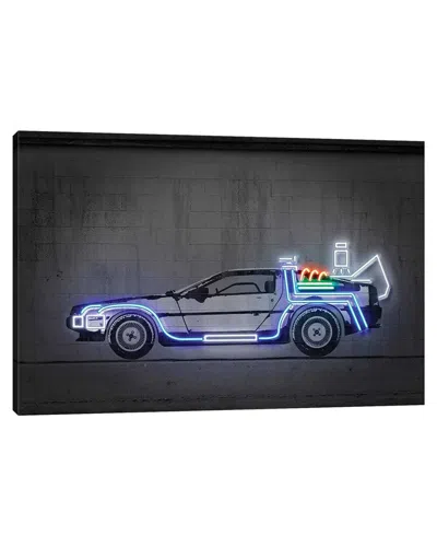 Icanvas Delorean By Octavian Mielu Wall Art In Blue