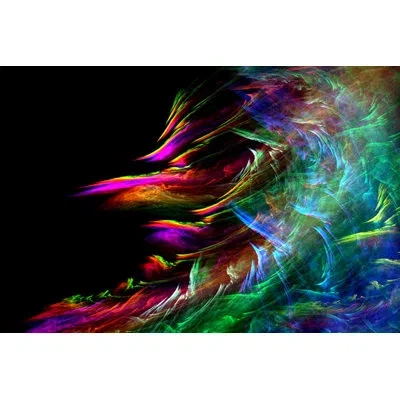 Icanvas Digital Fire Waive Graphic Art On Canvas In Wrapped Canvas,no Mat