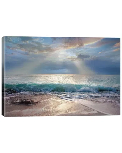 Icanvas Aqua Blue Morning By Mike Calascibetta Wall Art
