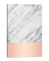 Icanvas Carrara Marble With Pink Canvas Wall Art
