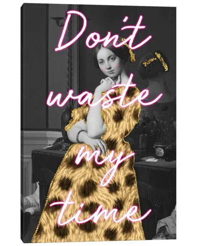 Icanvas Don't Waste My Time Neon By Grace Digital Art Co Wall Art