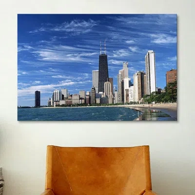 Icanvas Downtown Chicago - Print In Wrapped Canvas