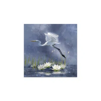 Icanvas Egret Dawn Flight Print On Acrylic Glass In Black;gray;perano;violet;astronaut;astra