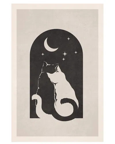 Icanvas Embracing Cats Iii By Emel Tunaboylu Wall Art In Black